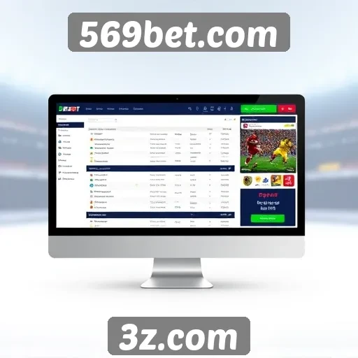 Interface do usuário no site 569bet